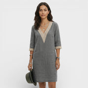 Summer Mini Dress With V Neck And Lace Detail For Women