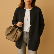 Soft Long Women's Cardigan with Button Closure