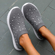 Comfortable Glitter Slip-On Sneakers for Women