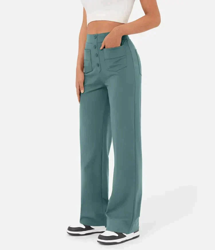 Stylish High-Waisted Wide-Leg Pants