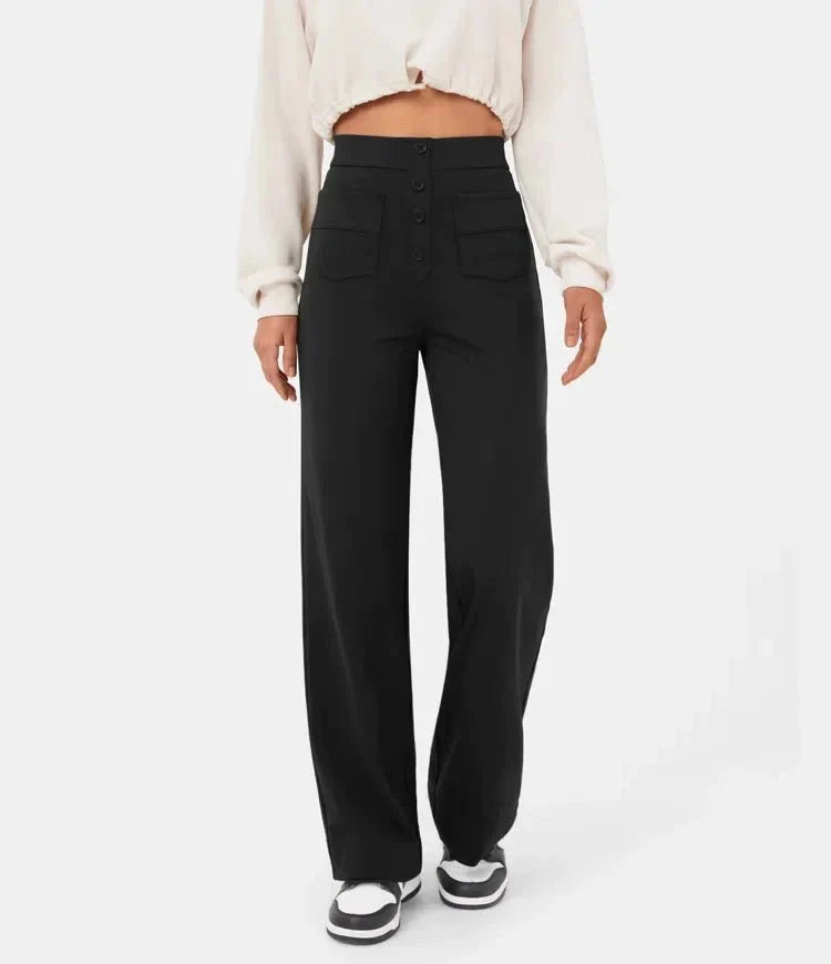 Stylish High-Waisted Wide-Leg Pants
