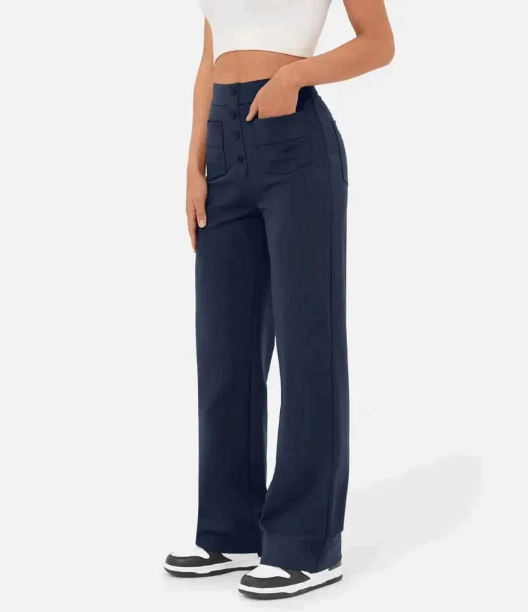 Stylish High-Waisted Wide-Leg Pants