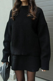 Women’s Co-ord Set Knitted with Sweater and Skirt Warm and Soft