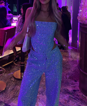 Sequin Co-ord Set with Strapless Top for Women