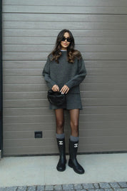 Women’s Co-ord Set Knitted with Sweater and Skirt Warm and Soft