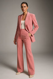 Business Pantsuit for Women with Blazer and Trousers Set