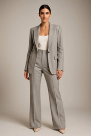 Business Pantsuit for Women with Blazer and Trousers Set