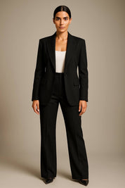 Business Pantsuit for Women with Blazer and Trousers Set