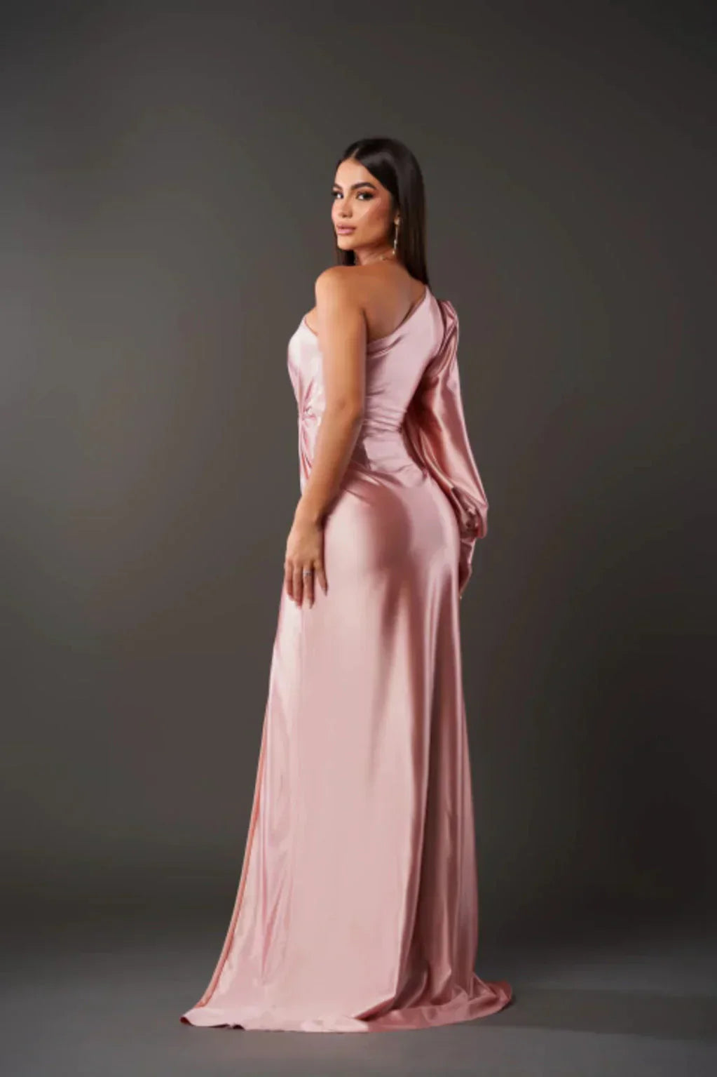 Women's Elegant Gala Maxi Dress with One Shoulder and Split