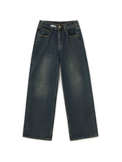 Women's Jeans with Vintage Look and Washed Effect