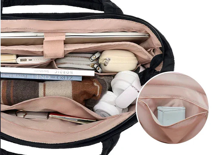 Trendy Women's Puffer Shoulder Bag with Spacious Comfortable Design