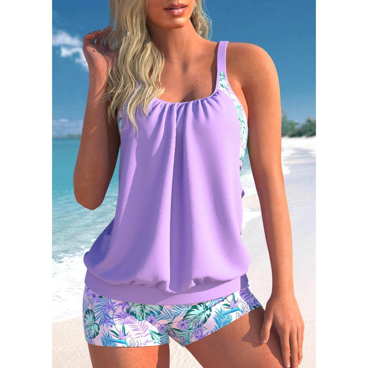 Stylish Tankini Set for Women with Loose Top and Shorts