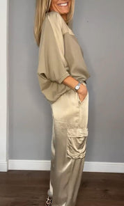 Belle - Satin women's co-ord set