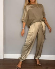 Belle - Satin women's co-ord set