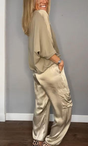 Belle - Satin women's co-ord set