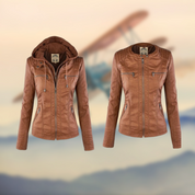 Elegant Tailored Women's Leather Biker Jacket
