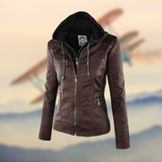 Elegant Tailored Women's Leather Biker Jacket