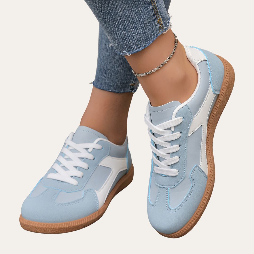 Lightweight Women's Sneakers with Laces and Anti-Slip Sole