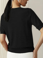 Knitted Short Sleeve Top for Women