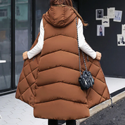 Padded Sleeveless Women's Bodywarmer with Hood