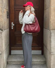 Braided Vegan Leather Handbag