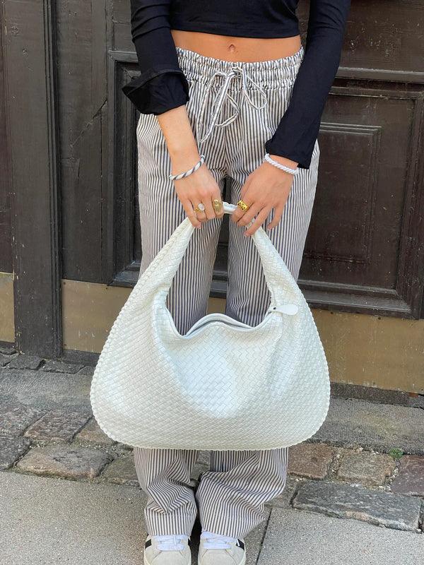 Braided Vegan Leather Handbag