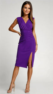 Joanne - Pleated Evening Dress