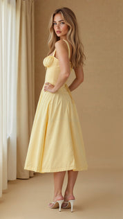 Jessy - Corset midi dress with side slit