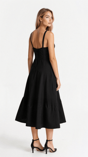 Jessy - Corset midi dress with side slit