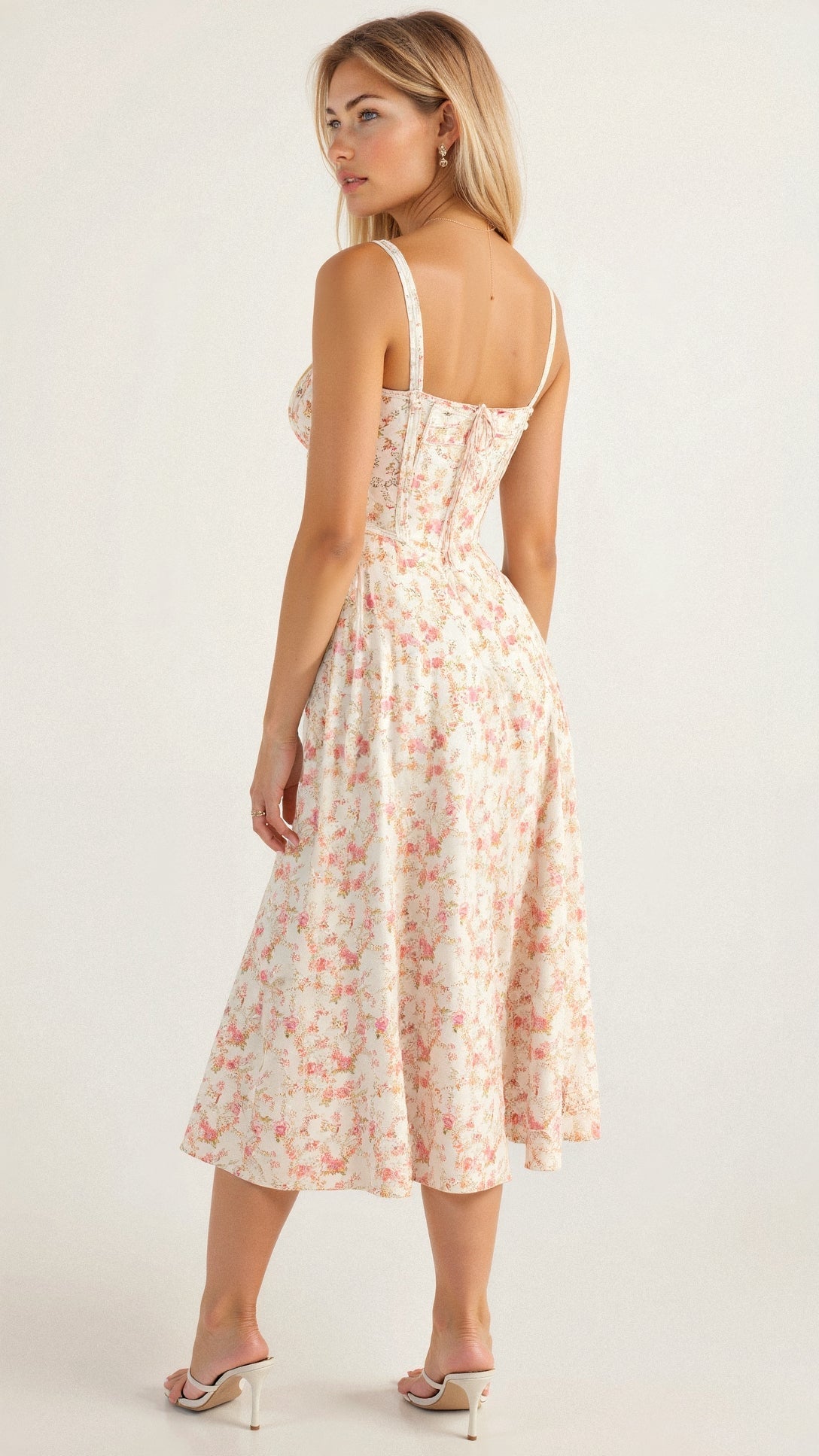 Jessy - Corset midi dress with side slit