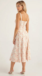 Jessy - Corset midi dress with side slit