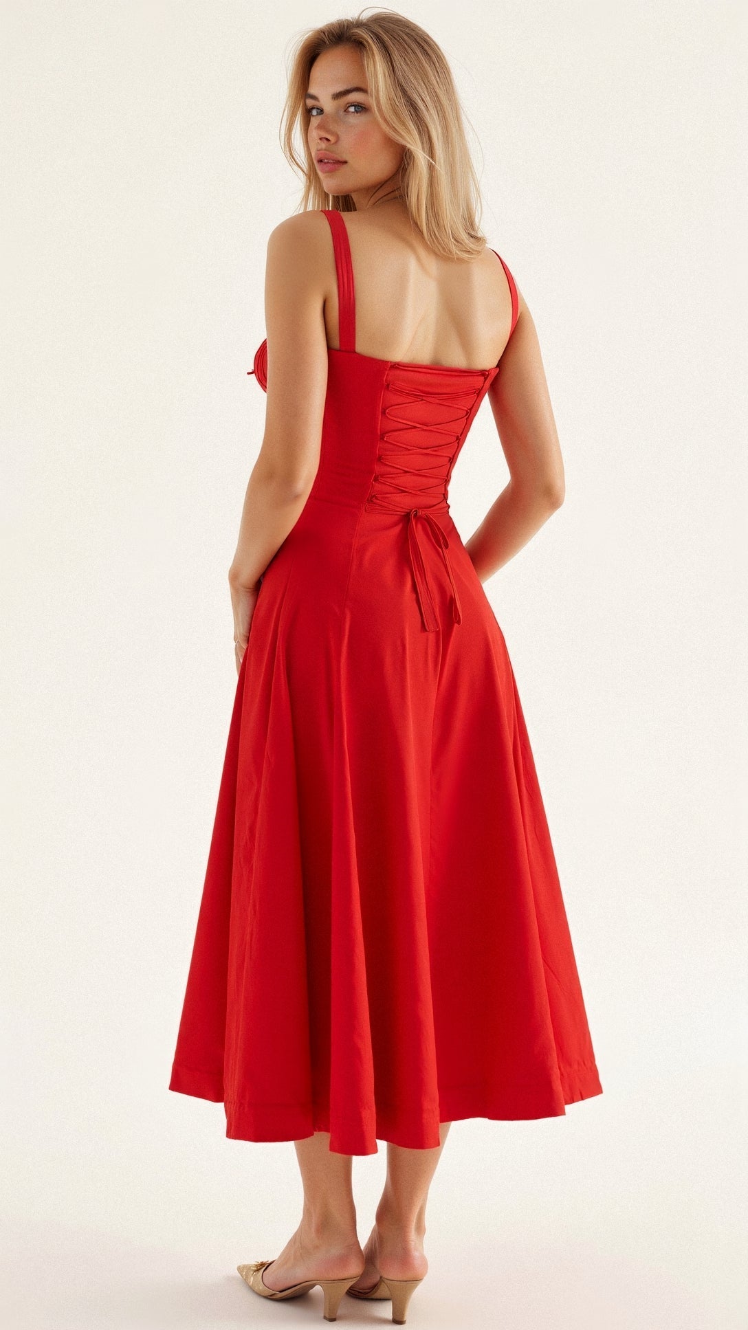 Jessy - Corset midi dress with side slit