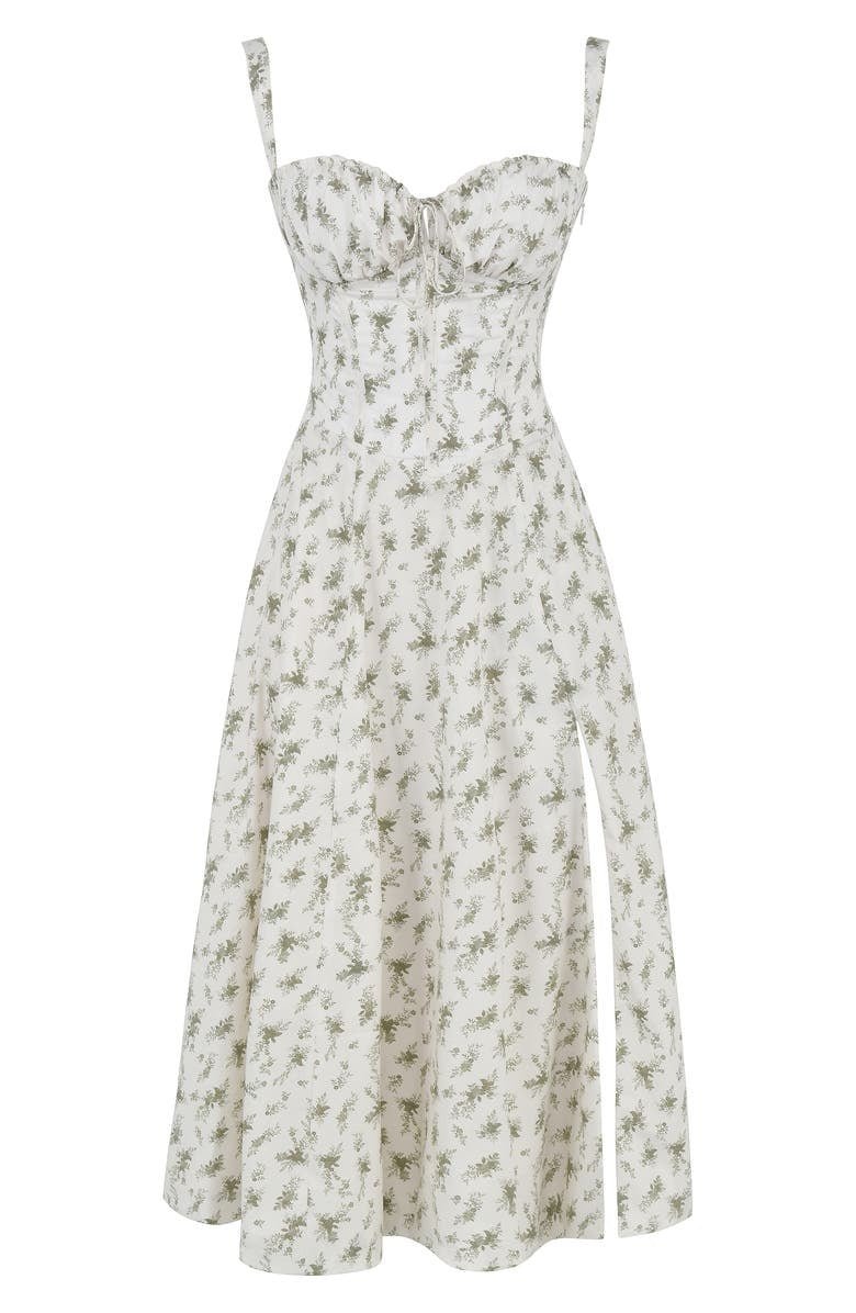 Jessy - Corset midi dress with side slit