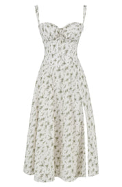 Jessy - Corset midi dress with side slit