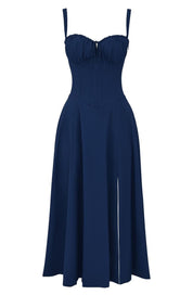 Jessy - Corset midi dress with side slit