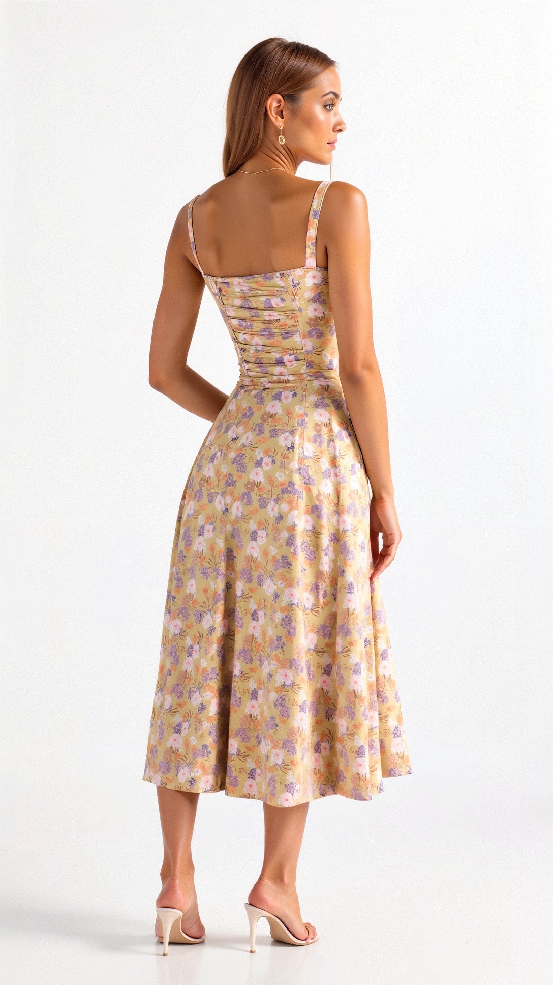 Jessy - Corset midi dress with side slit