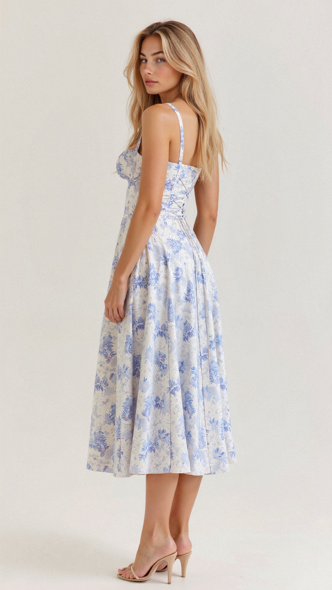 Jessy - Corset midi dress with side slit