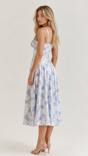 Jessy - Corset midi dress with side slit