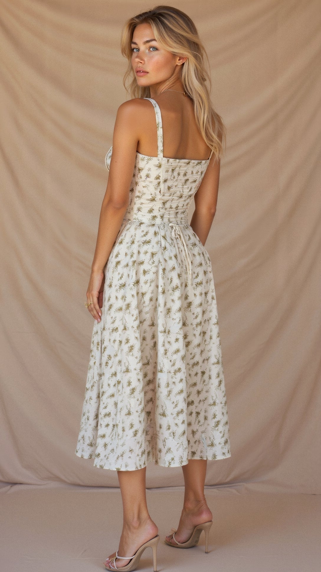 Jessy - Corset midi dress with side slit