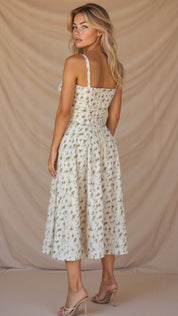 Jessy - Corset midi dress with side slit