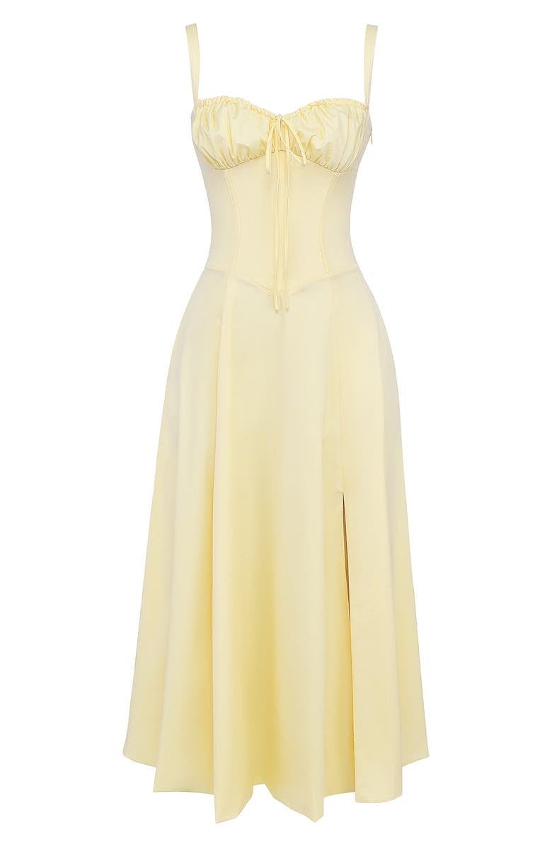 Jessy - Corset midi dress with side slit