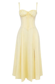 Jessy - Corset midi dress with side slit