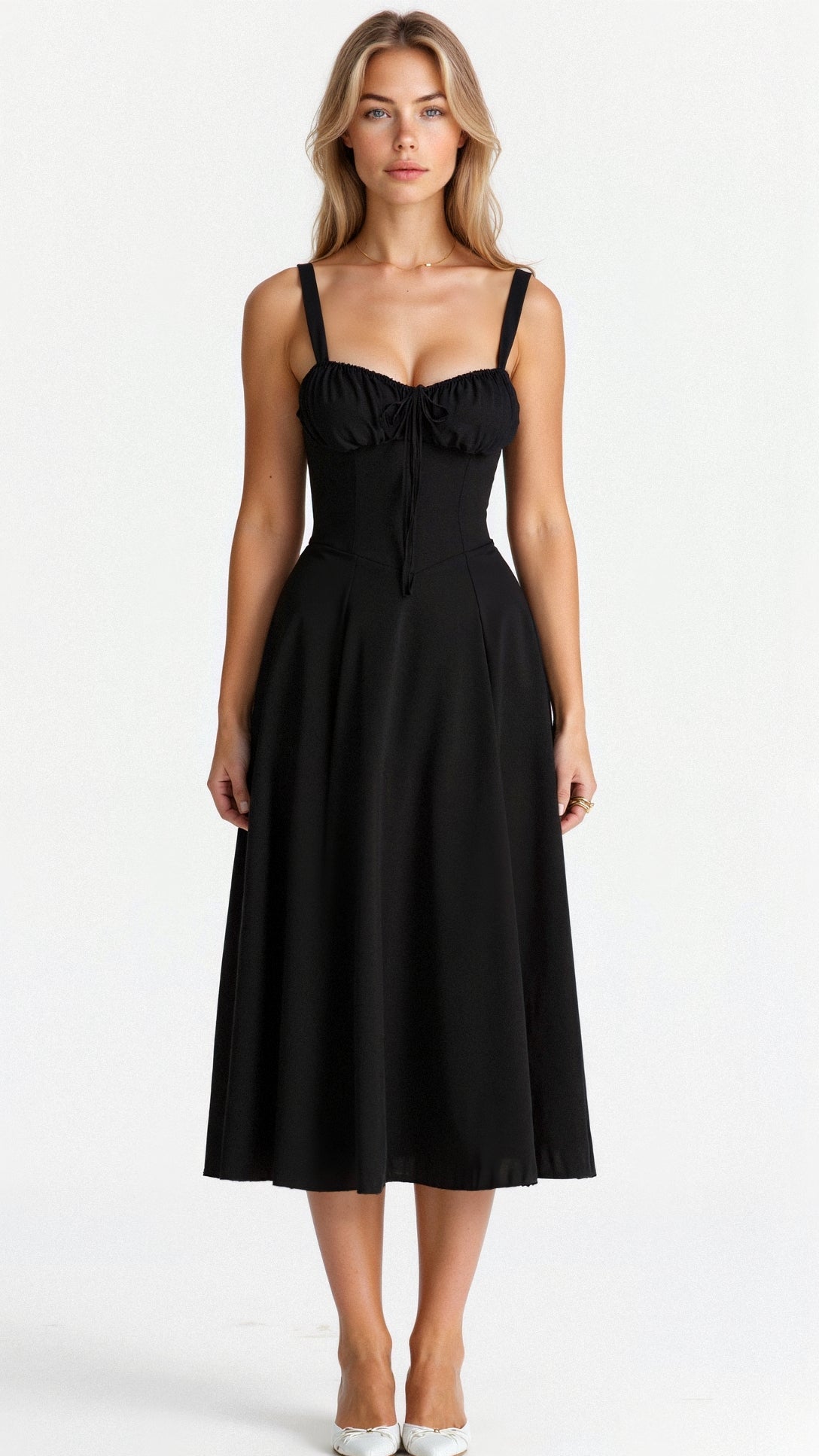 Jessy - Corset midi dress with side slit