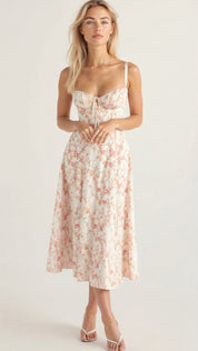 Jessy - Corset midi dress with side slit