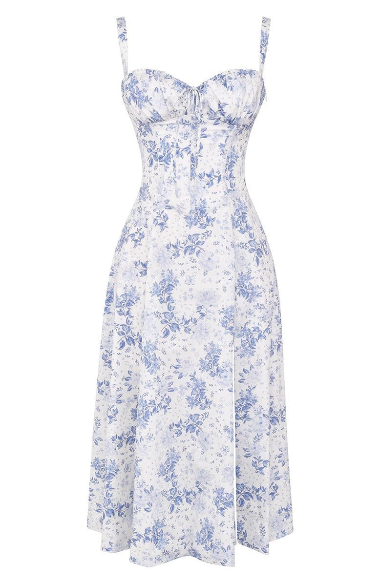 Jessy - Corset midi dress with side slit