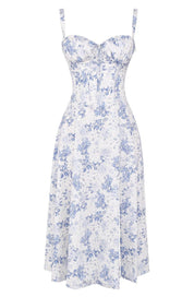 Jessy - Corset midi dress with side slit