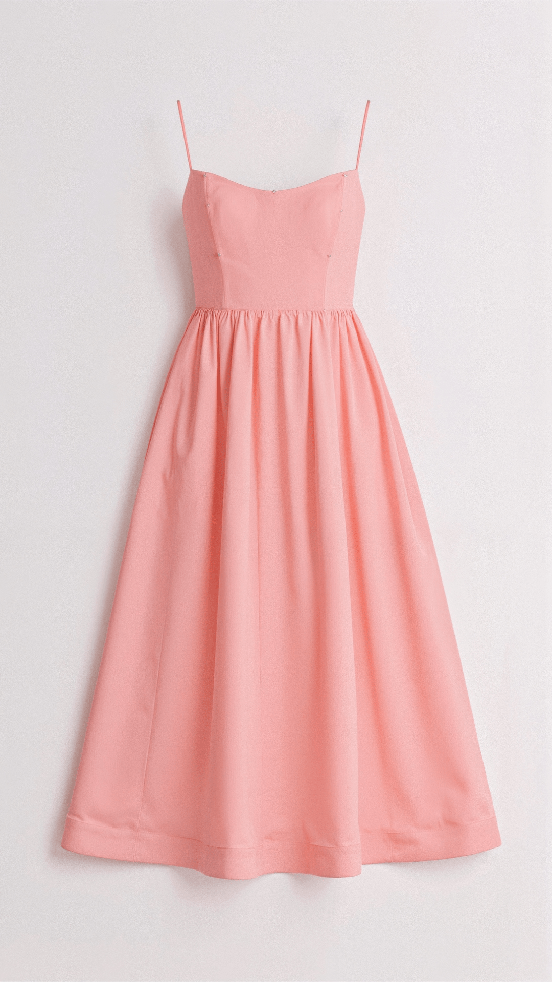 Jolien - Midi dress with spaghetti straps and tailored fit