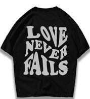 Trendy Oversized Women's Black T-Shirt with Statement Print