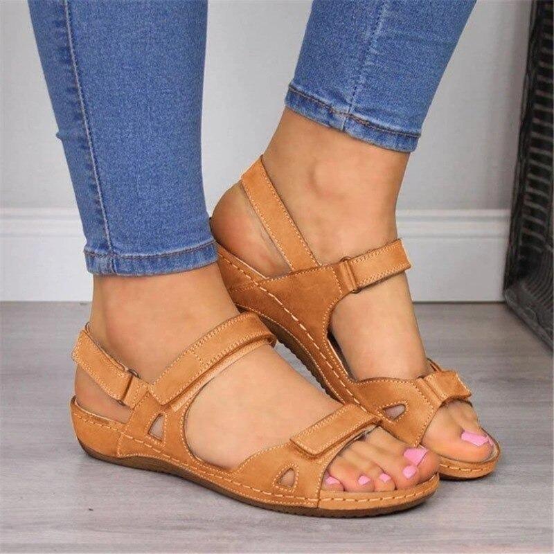 Comfort Sandals with Velcro Closure and Open Toe for Women