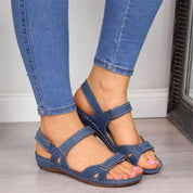 Comfort Sandals with Velcro Closure and Open Toe for Women